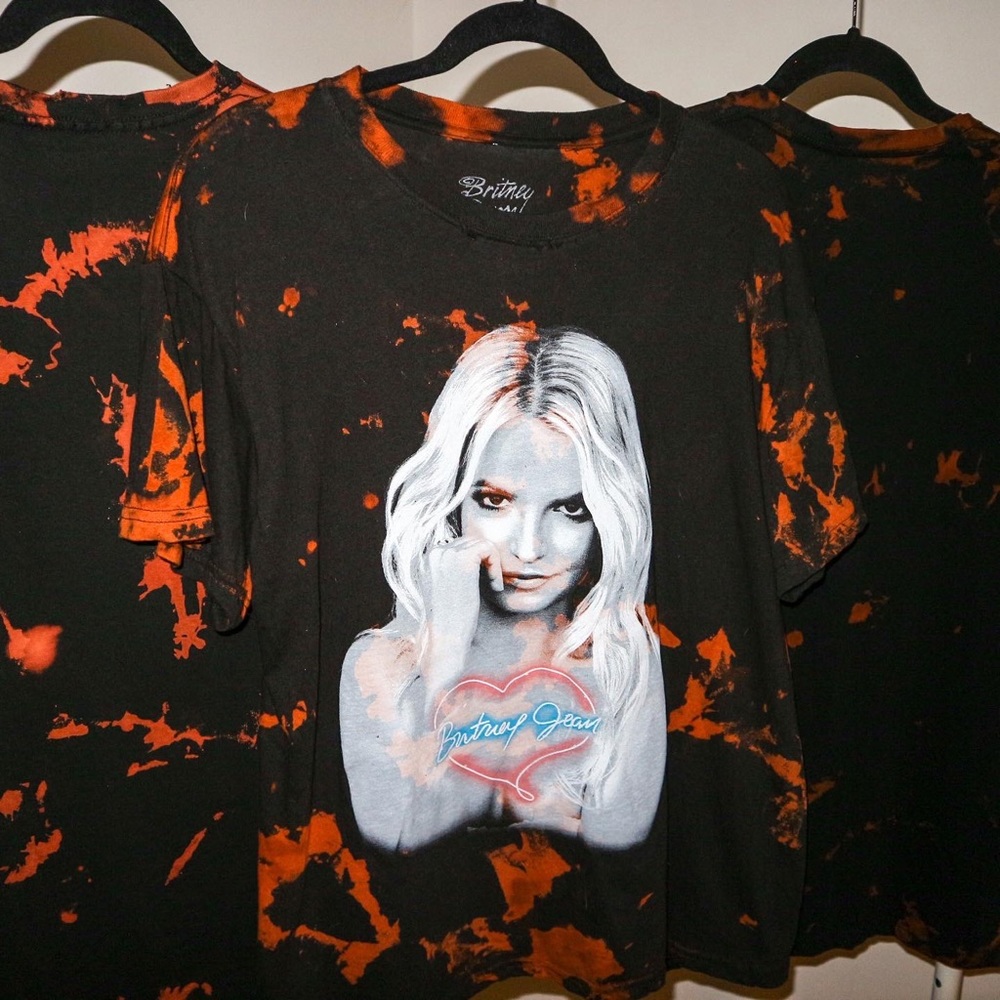 Unisex Britney Spears Hand-Dyed & Distressed T